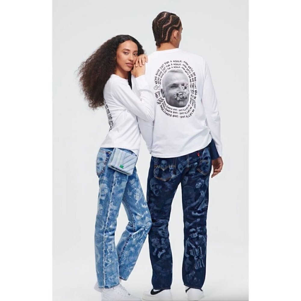 Levi's x Melody Ehsani White Face Long Sleeve T-Shirt XS